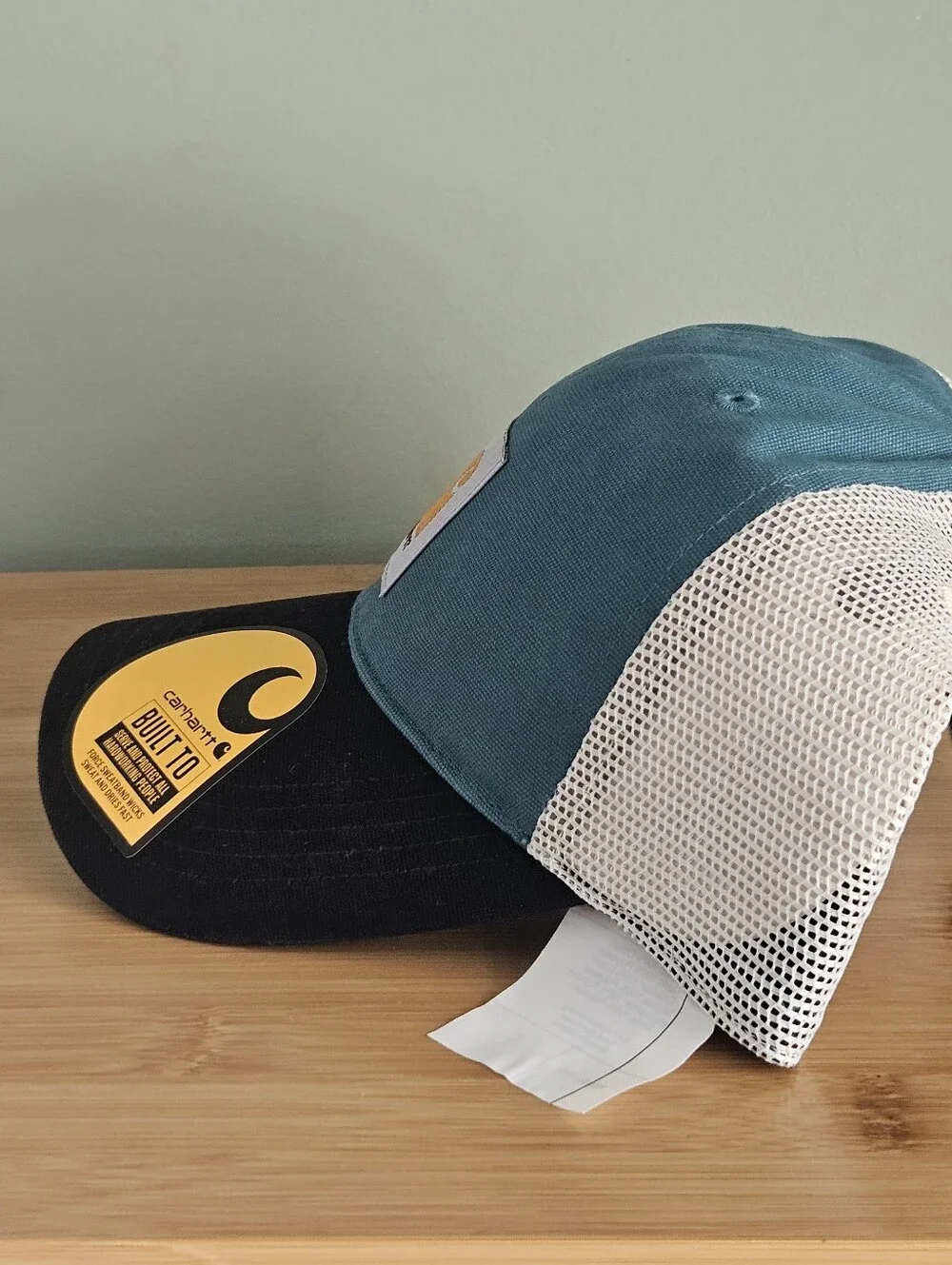 Carhartt Men's Teal and Black Mesh-Back Trucker Cap